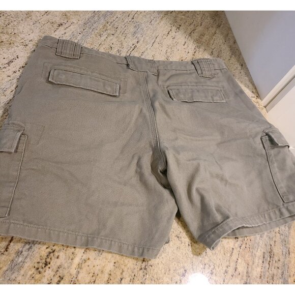 Duluth Trading Co Shorts Mens 38 Green Firehose?? Canvas Cargo Utility 7" inseam - Picture 9 of 10